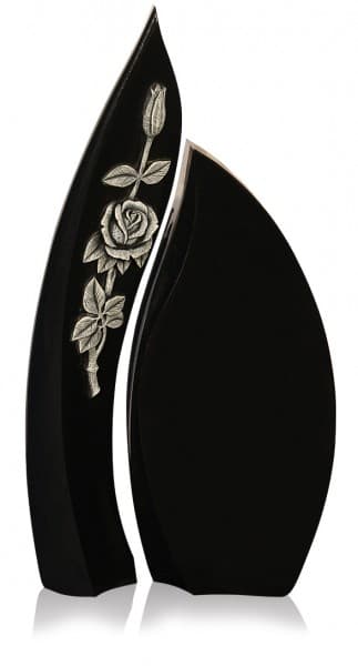 Grabdenkmal 9063* – Super Black mit Ornament A3074