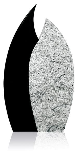 Grabdenkmal 9090 – Wiscont White und Super Black
