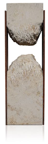 Grabdenkmal 9905* – Jura Marmor mit Corten Stahl
