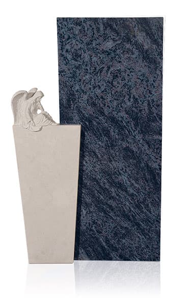 Grabdenkmal 10002* – Atlantic Beige und Orion mit Ornament Engel Nr. 2