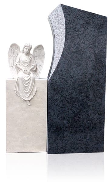Grabdenkmal 10089 – Orion und Atlantic Beige mit Ornament Engel Nr. 4