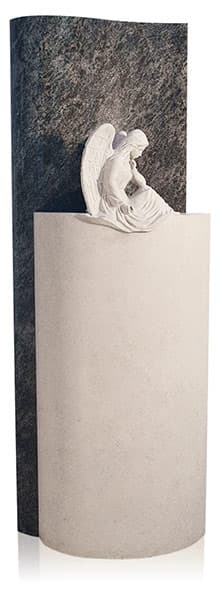 Grabdenkmal 7204A – Orion und Atlantic Beige mit Ornament Engel Nr. 2