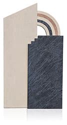 Kindergrabstein 9084* – Atlantic Beige, Orion, Amazonia Red
